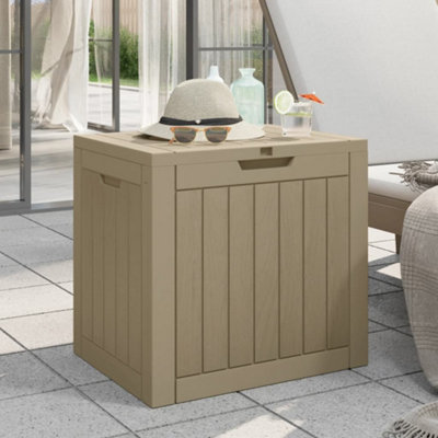 Berkfield Garden Storage Box Light Brown 55.5x43x53 cm Polypropylene