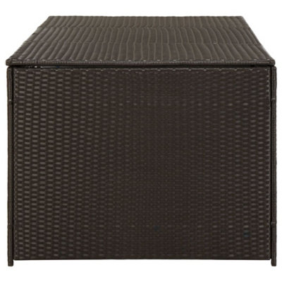 Berkfield Garden Storage Box Poly Rattan 180x90x75 cm Brown