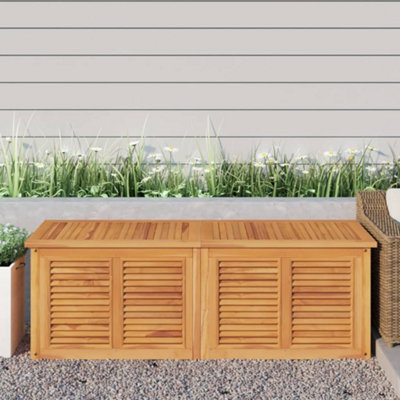 Berkfield Garden Storage Box with Bag 150x50x53 cm Solid Wood Teak