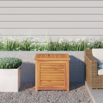 Berkfield Garden Storage Box with Bag 60x50x58 cm Solid Wood Teak