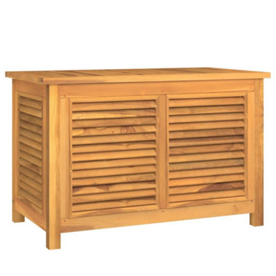 Berkfield Garden Storage Box with Bag 90x50x58 cm Solid Wood Teak