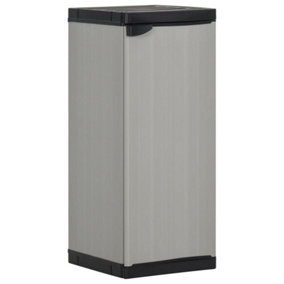 Berkfield Garden Storage Cabinet with 1 Shelf Grey and Black 35x40x85 cm