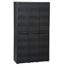 Berkfield Garden Storage Cabinet with 4 Shelves Black