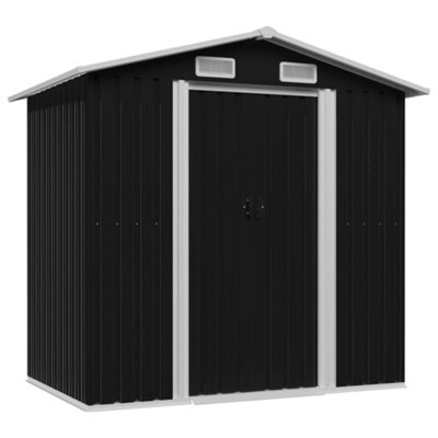 Berkfield Garden Storage Shed Anthracite Steel 204x132x186 cm