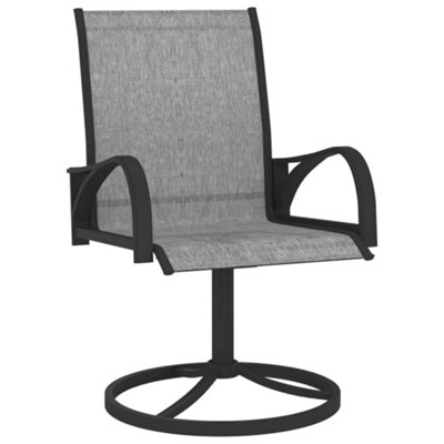 Berkfield Garden Swivel Chairs 2 pcs Textilene and Steel Grey