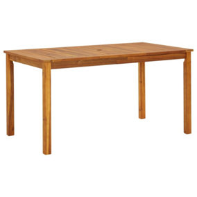 Berkfield Garden Table 140x80x74 cm Solid Acacia Wood