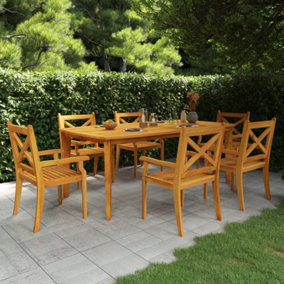 Berkfield Garden Table 200x100x75 cm Solid Wood Acacia