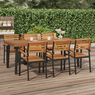 Acacia wood store patio table