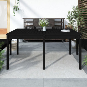 Berkfield Garden Table Black 159.5x82.5x76 cm Solid Wood Pine