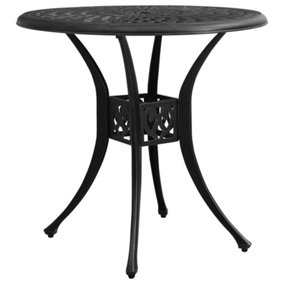 Berkfield Garden Table Black 78x78x72 cm Cast Aluminium
