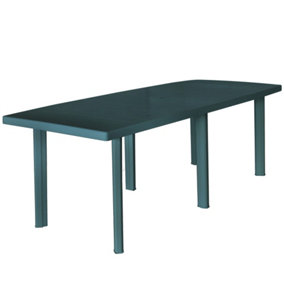 Berkfield Garden Table Green 210x96x72 cm Plastic