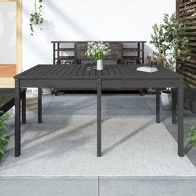 Berkfield Garden Table Grey 159.5x82.5x76 cm Solid Wood Pine