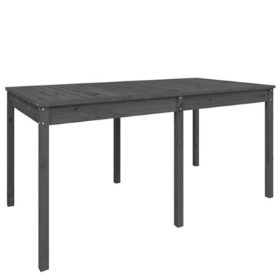 Berkfield Garden Table Grey 159.5x82.5x76 cm Solid Wood Pine