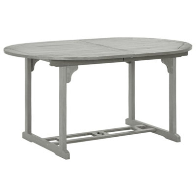 Berkfield Garden Table Grey 200x100x75 cm Solid Acacia Wood