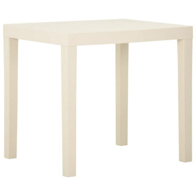 White plastic discount garden table b&q