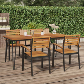 Berkfield Garden Table with Hairpin Legs 180x90x75 cm Solid Wood Acacia