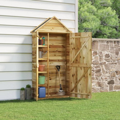 Berkfield Garden Tool Shed 107x37x220 cm Impregnated Solid Wood Pine ...