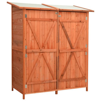 Berkfield Garden Tool Shed 140x75x160 cm Solid Firwood