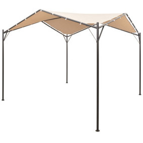 Berkfield Gazebo Pavilion Tent Canopy 3x3 m Steel Beige