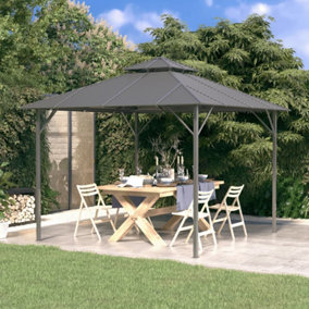 Berkfield Gazebo with Double Roof 3x3 m Anthracite