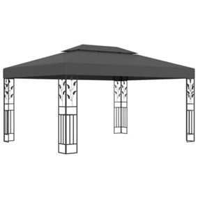 Berkfield Gazebo with Double Roof 3x4m Anthracite