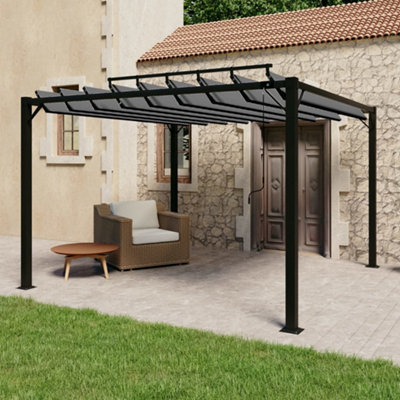 Berkfield Gazebo with Louvered Roof 3x3 m Anthracite Fabric and ...