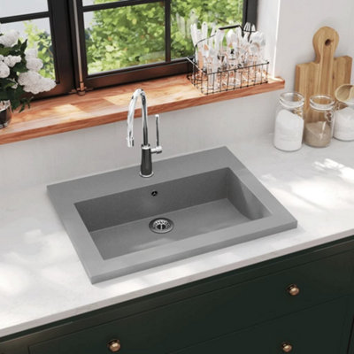 Berkfield Granite Basin 600x450x120 mm Grey