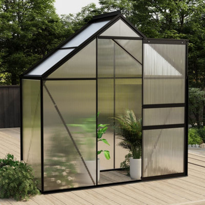 Berkfield Greenhouse Anthracite Aluminium 1.33 m2