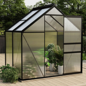 Berkfield Greenhouse Anthracite Aluminium 2.47 m2