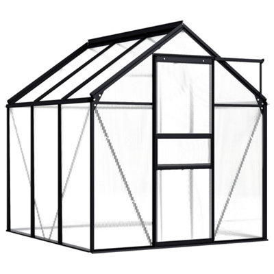 Berkfield Greenhouse Anthracite Aluminium 3.61 m2