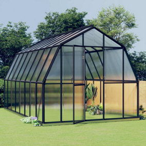 Berkfield Greenhouse with Base Frame Anthracite 12.63 m2 Aluminium