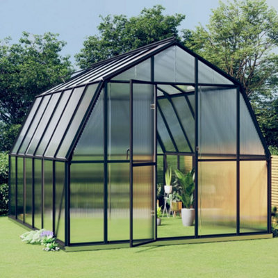 Berkfield Greenhouse with Base Frame Anthracite 9.53 m2 Aluminium | DIY ...