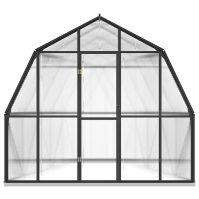 Berkfield Greenhouse with Base Frame Anthracite 9.53 m2 Aluminium