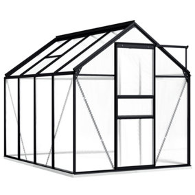 Berkfield Greenhouse with Base Frame Anthracite Aluminium 4.75 m2