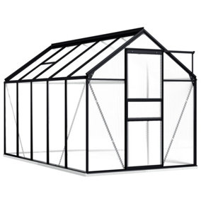 Berkfield Greenhouse with Base Frame Anthracite Aluminium 5.89 m2