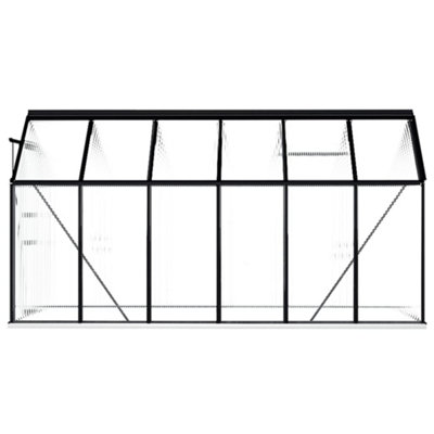 Berkfield Greenhouse with Base Frame Anthracite Aluminium 7.03 m2
