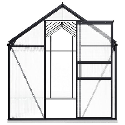 Berkfield Greenhouse with Base Frame Anthracite Aluminium 8.17 m2