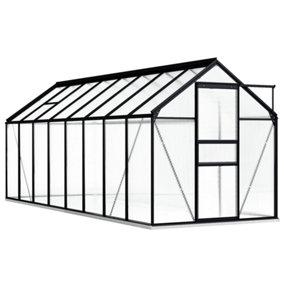 Berkfield Greenhouse with Base Frame Anthracite Aluminium 9.31 m2