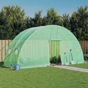 Berkfield Greenhouse with Steel Frame Green 12 m2 6x2x2.85 m