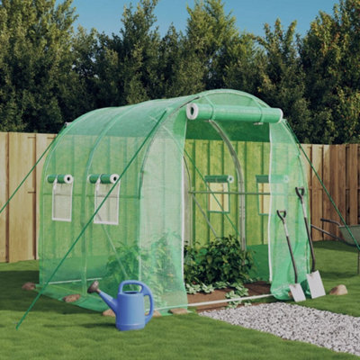 Berkfield Greenhouse with Steel Frame Green 4 m2 2x2x2 m