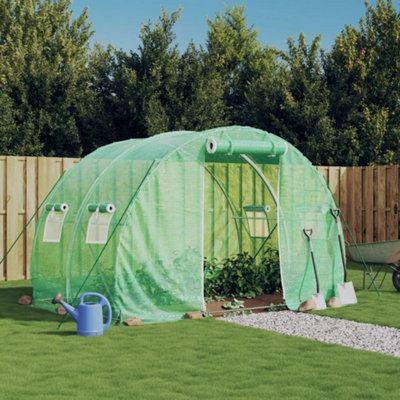 Berkfield Greenhouse with Steel Frame Green 6 m2 3x2x2 m