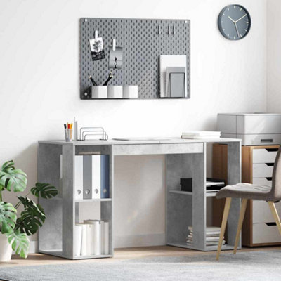 Berkfield Grey Computer Desk Concrete grey