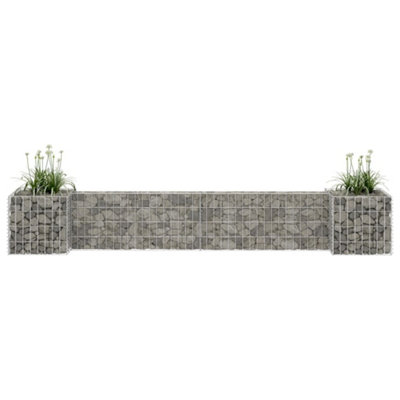 Berkfield H-Shaped Gabion Planter Steel Wire 260x40x40 cm