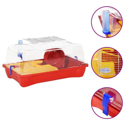 Berkfield Hamster Cage Red 57x33x26 cm Polypropylene Price Comparisons | Compare The Build