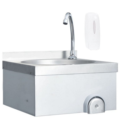 Berkfield Hand Wash Sink with Faucet and Soap Dispenser Stainless Steel