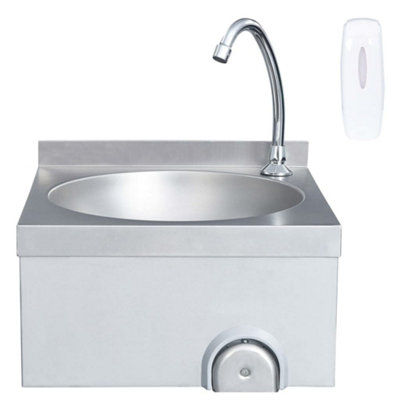 Berkfield Hand Wash Sink with Faucet and Soap Dispenser Stainless Steel