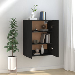 Berkfield Hanging Cabinet Black 69,5x34x90 cm Engineered Wood