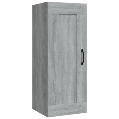 Berkfield Hanging Cabinet Grey Sonoma 35x34x90 cm Engineered Wood