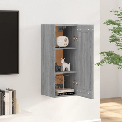 Berkfield Hanging Cabinet Grey Sonoma 35x34x90 cm Engineered Wood