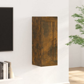 Berkfield Hanging Cabinet Smoked Oak 35x34x90 cm Engineered Wood